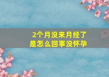 2个月没来月经了是怎么回事没怀孕