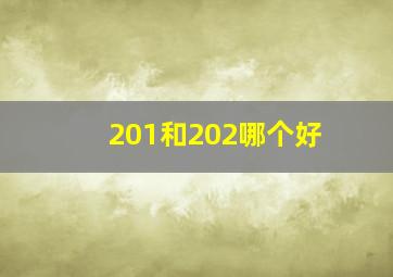 201和202哪个好