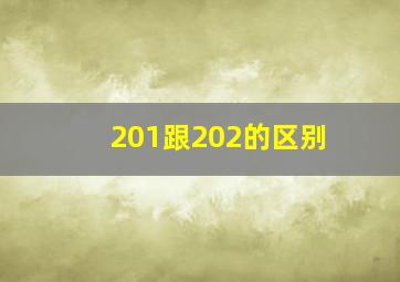 201跟202的区别