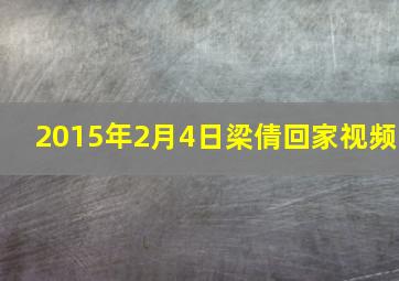 2015年2月4日梁倩回家视频