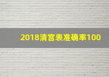 2018清宫表准确率100