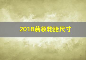 2018蔚领轮胎尺寸