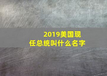 2019美国现任总统叫什么名字