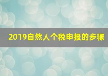 2019自然人个税申报的步骤