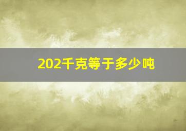 202千克等于多少吨