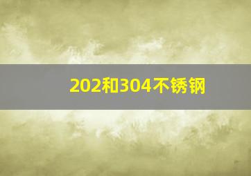 202和304不锈钢