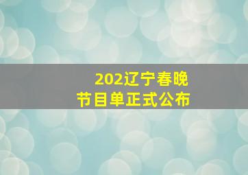 202辽宁春晚节目单正式公布