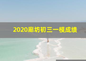 2020廊坊初三一模成绩