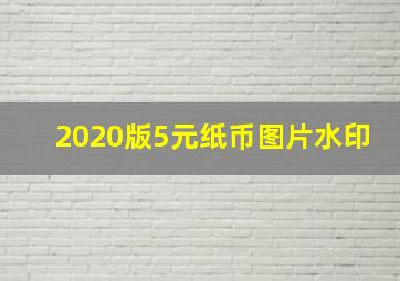 2020版5元纸币图片水印