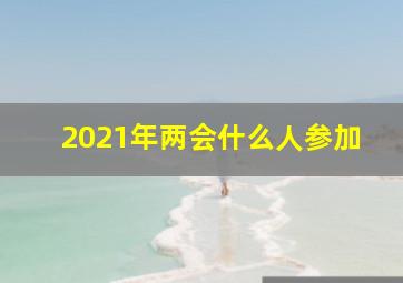 2021年两会什么人参加