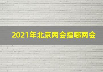 2021年北京两会指哪两会