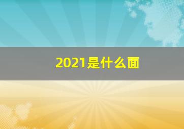 2021是什么面