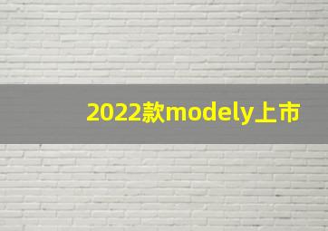 2022款modely上市