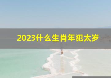 2023什么生肖年犯太岁