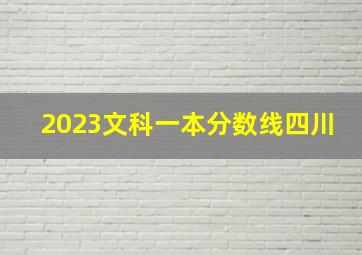 2023文科一本分数线四川