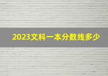 2023文科一本分数线多少