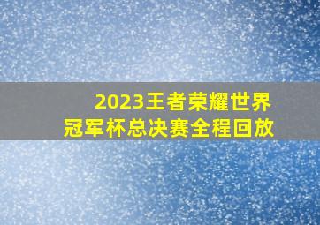 2023王者荣耀世界冠军杯总决赛全程回放