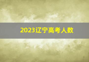 2023辽宁高考人数