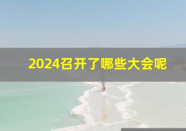 2024召开了哪些大会呢