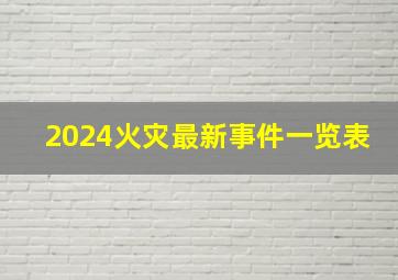 2024火灾最新事件一览表