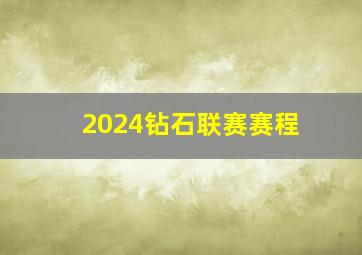 2024钻石联赛赛程