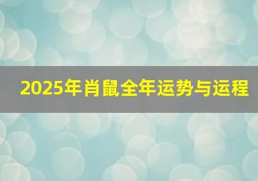 2025年肖鼠全年运势与运程