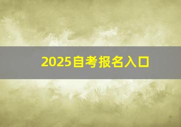 2025自考报名入口