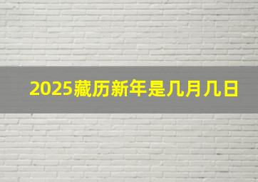 2025藏历新年是几月几日