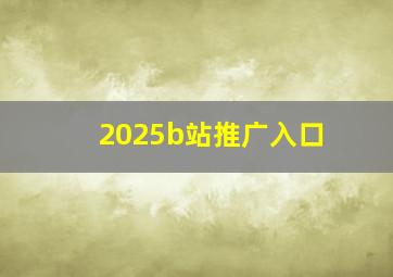 2025b站推广入口