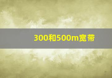 300和500m宽带