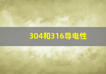 304和316导电性