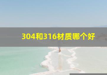 304和316材质哪个好