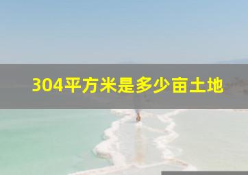 304平方米是多少亩土地