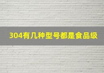 304有几种型号都是食品级