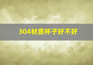 304材质杯子好不好