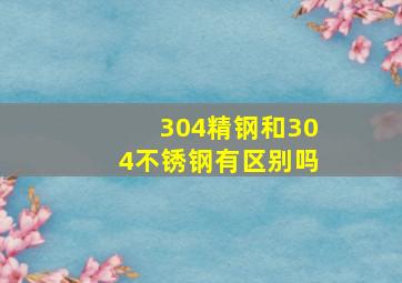 304精钢和304不锈钢有区别吗