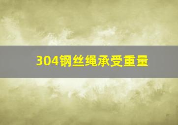 304钢丝绳承受重量