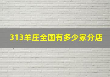 313羊庄全国有多少家分店