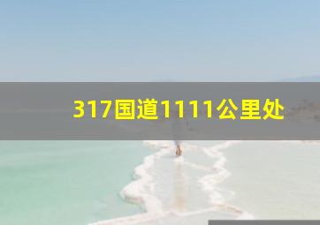 317国道1111公里处