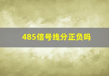 485信号线分正负吗