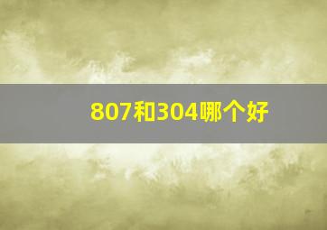 807和304哪个好