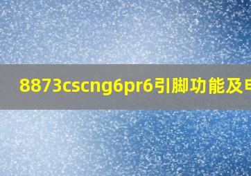 8873cscng6pr6引脚功能及电压