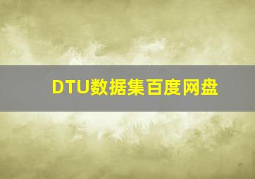 DTU数据集百度网盘