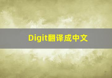 Digit翻译成中文