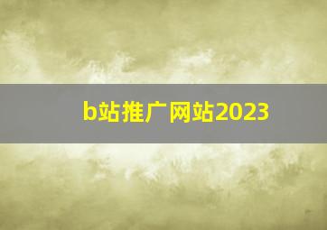 b站推广网站2023