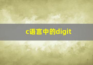 c语言中的digit