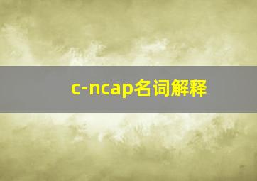 c-ncap名词解释