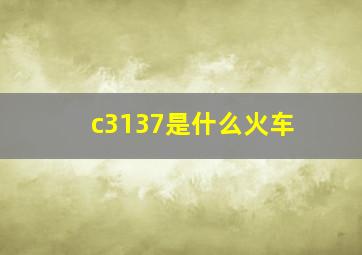 c3137是什么火车