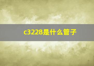 c3228是什么管子