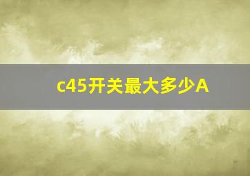 c45开关最大多少A